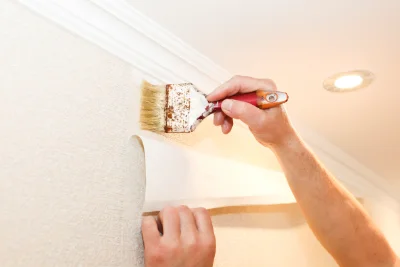 Pose de papier peint à Biollet — revêtements muraux et toiles de verre